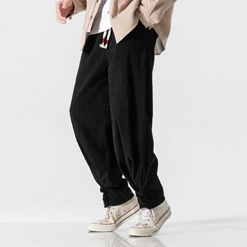 Pantaloni a gamba dritta in cotone con tasche e bottoni, modello Buddha Stones , da uomo, autunno inverno - image 30