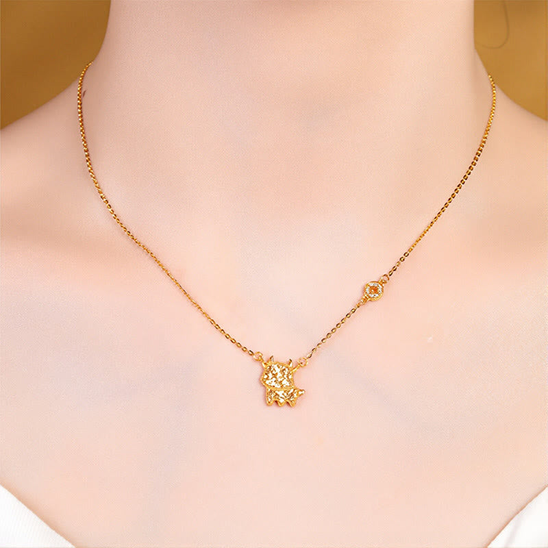 Collana con ciondolo a forma di moneta in argento sterling 925, Buddha Stones, anno del cavallo, zodiaco cinese, catena di benedizione - image 14