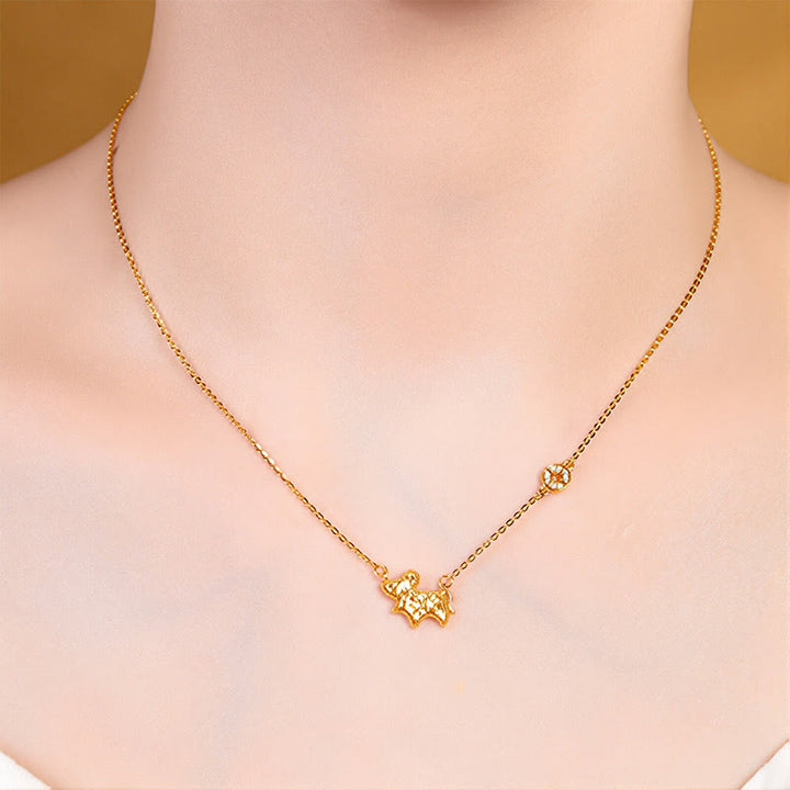 Collana con ciondolo a forma di moneta in argento sterling 925, Buddha Stones, anno del cavallo, zodiaco cinese, catena di benedizione - image 12