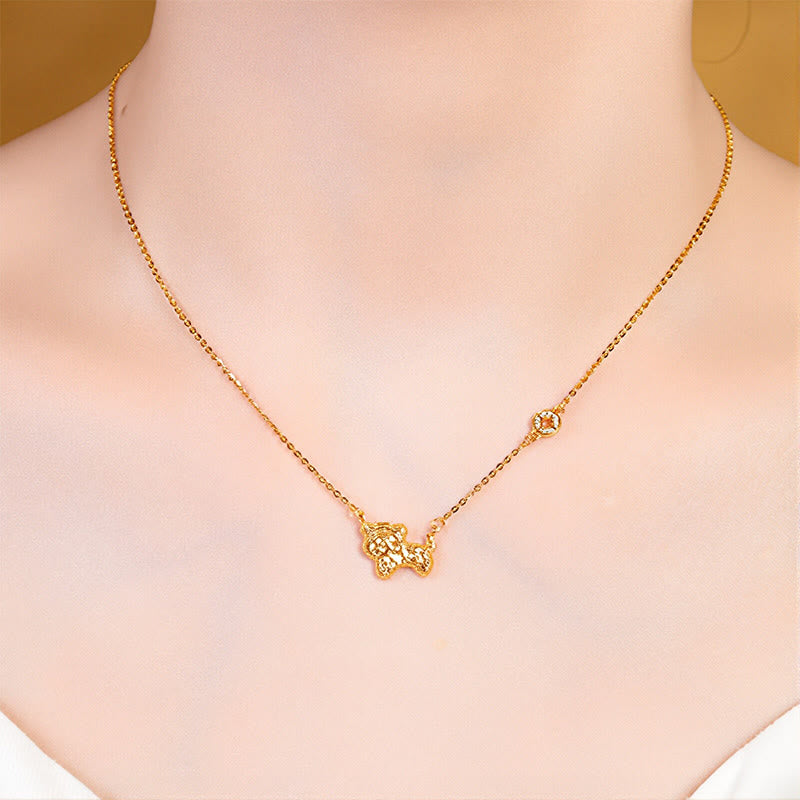 Collana con ciondolo a forma di moneta in argento sterling 925, Buddha Stones, anno del cavallo, zodiaco cinese, catena di benedizione - image 16