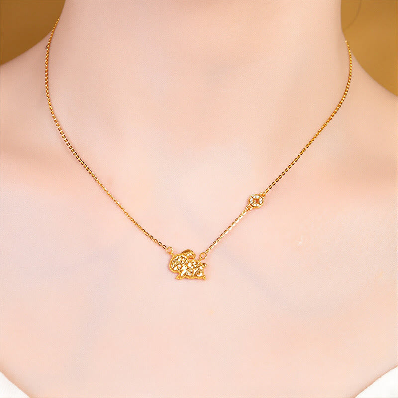 Collana con ciondolo a forma di moneta in argento sterling 925, Buddha Stones, anno del cavallo, zodiaco cinese, catena di benedizione - image 18