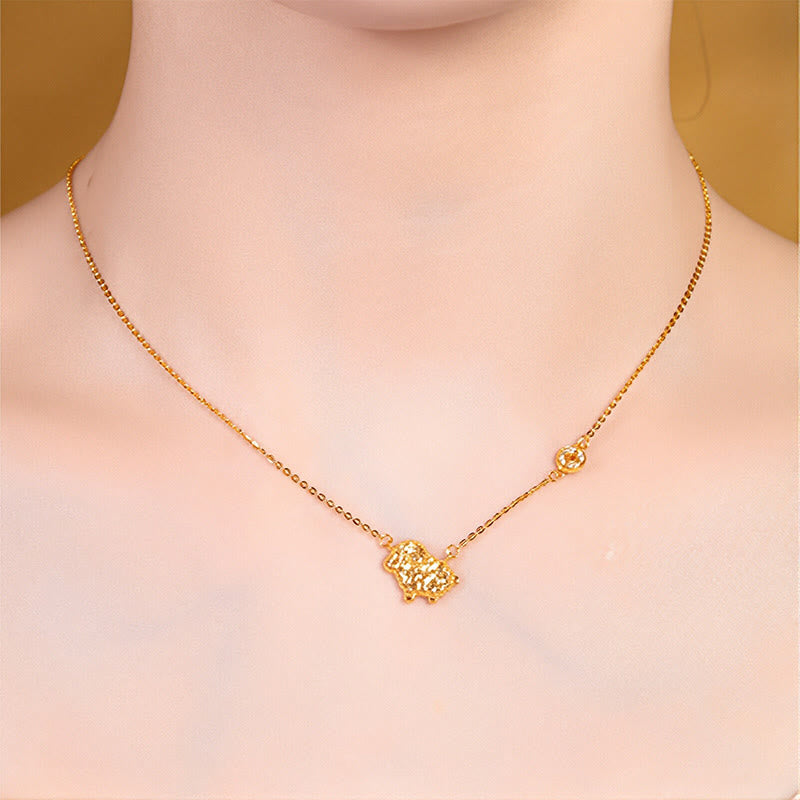 Collana con ciondolo a forma di moneta in argento sterling 925, Buddha Stones, anno del cavallo, zodiaco cinese, catena di benedizione - image 24