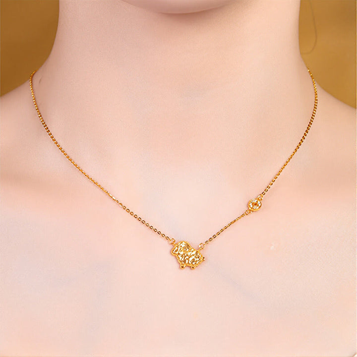 Collana con ciondolo a forma di moneta in argento sterling 925, Buddha Stones, anno del cavallo, zodiaco cinese, catena di benedizione - image 24