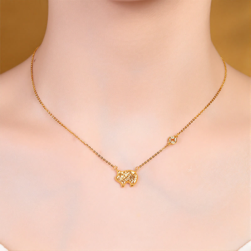 Collana con ciondolo a forma di moneta in argento sterling 925, Buddha Stones, anno del cavallo, zodiaco cinese, catena di benedizione - image 32