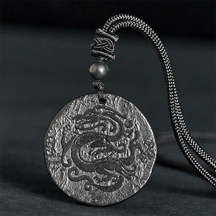 Collana con Buddha Stones e forza interiore - Pietra di shungite (Protezione ♥ Radicamento) - 35-40 mm - image 0