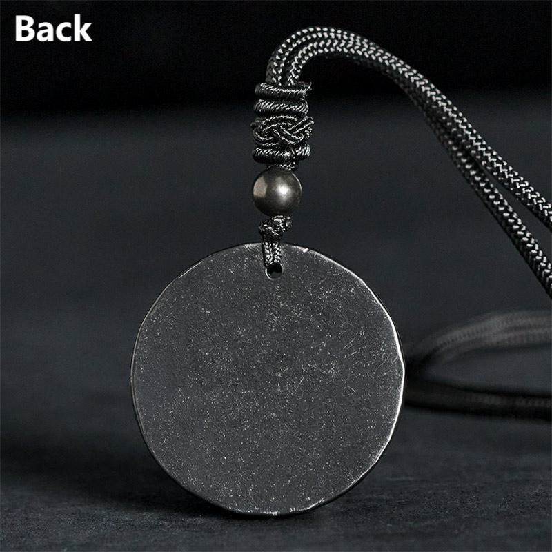 Collana con ciondolo di protezione in pietra di shungite autentica con intaglio del fiore della vita Buddha Stones - image 15