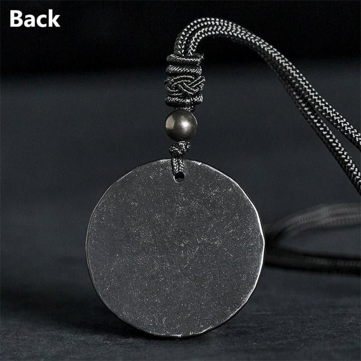 Collana con ciondolo di protezione in pietra di shungite autentica con intaglio del fiore della vita Buddha Stones - image 15