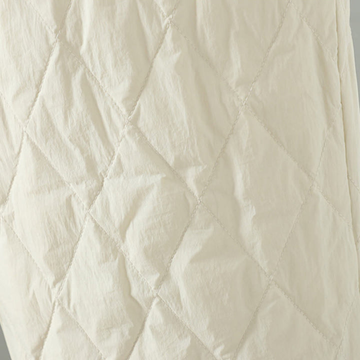 Pantaloni da donna spessi con tasche e motivo a rombi con fiori rosa Buddha Stones - image 6