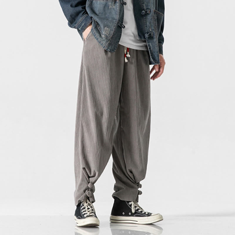 Pantaloni a gamba dritta in cotone con tasche e bottoni, modello Buddha Stones , da uomo, autunno inverno - image 1