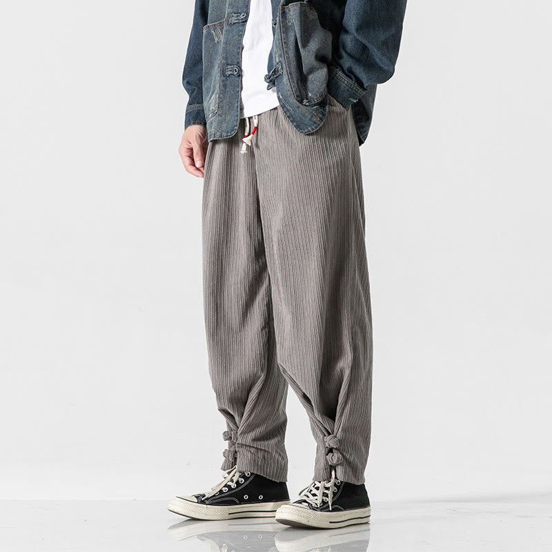 Pantaloni a gamba dritta in cotone con tasche e bottoni, modello Buddha Stones , da uomo, autunno inverno - image 8