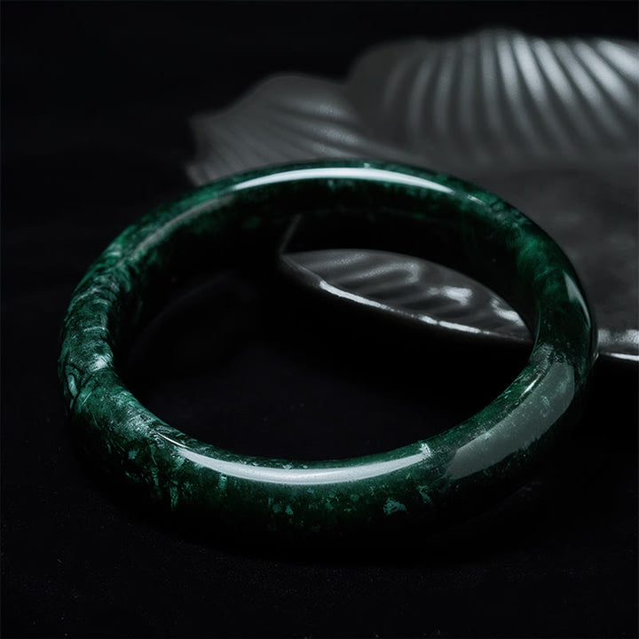 Bracciale rigido protettivo in giada nera e verde Nanyang Buddha Stones - image 2