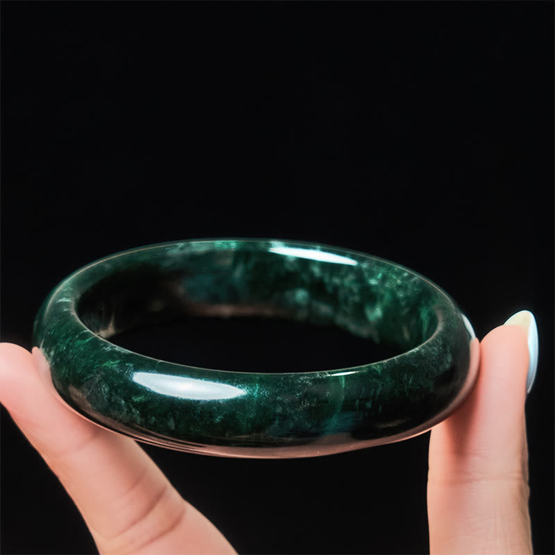 Bracciale rigido protettivo in giada nera e verde Nanyang Buddha Stones - image 3