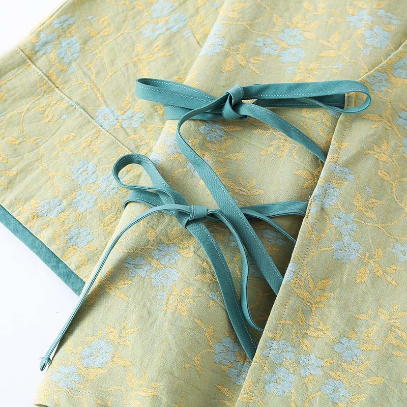 Set pigiama in cotone con maniche lunghe, pantaloni e camicia con scollo a V, motivo floreale colorato Buddha Stones, 2 pezzi, con tasche - image 5