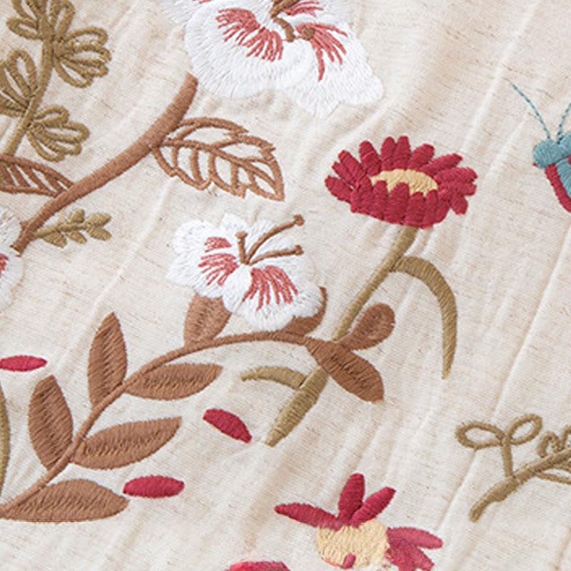 Set pigiama in cotone con scollo a V, manica lunga, pantaloni e tasche, motivo floreale colorato Buddha Stones, 2 pezzi - image 1