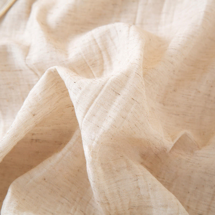 Set pigiama in cotone con scollo a V, manica lunga, pantaloni e tasche, motivo floreale colorato Buddha Stones, 2 pezzi - image 3