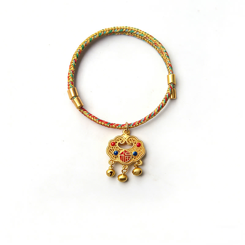 Collare regolabile per animali domestici, in lega di corda fatta a mano con Buddha Stones, portafortuna e benedizioni, per gatti e cani di piccola taglia - D'oro - 20-30 cm - image 0