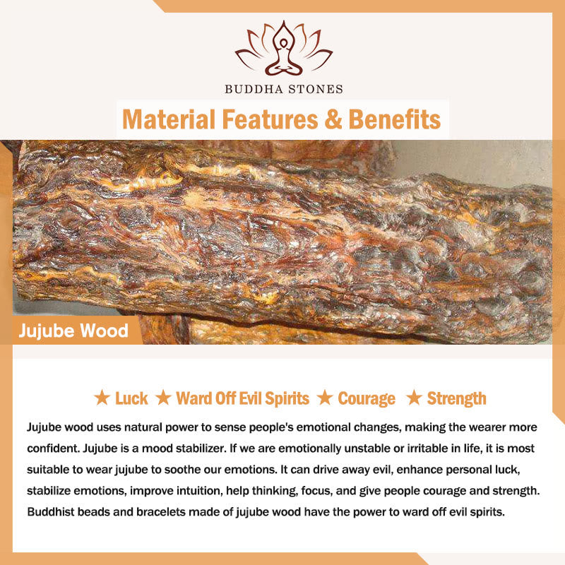 Buddha Stones Anno del Cavallo Carattere Fu Legno di Ebano Legno di Giuggiola Collana Pendenti Equilibrio - image 14