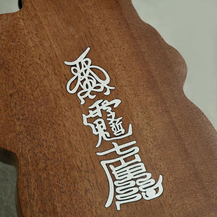 Buddha Stones Anno del Cavallo Carattere Fu Legno di Ebano Legno di Giuggiola Collana Pendenti Equilibrio - image 6