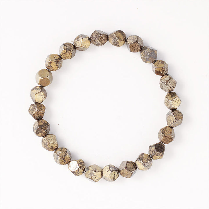 Braccialetto di protezione e fiducia in pirite con perline irregolari Buddha Stones - image 8