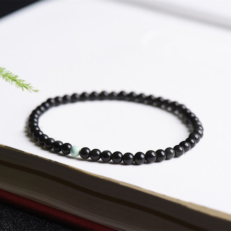 Bracciale Buddha Stones in ossidiana nera, turchese e forza per la realizzazione - image 3