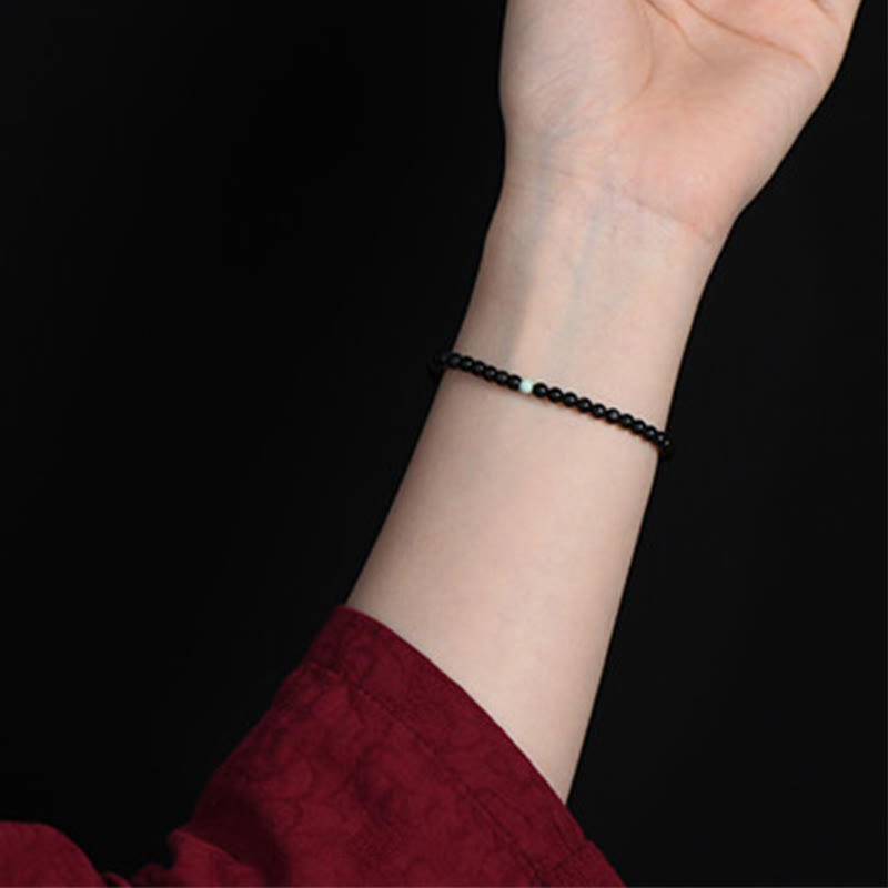 Bracciale Buddha Stones in ossidiana nera, turchese e forza per la realizzazione - image 7