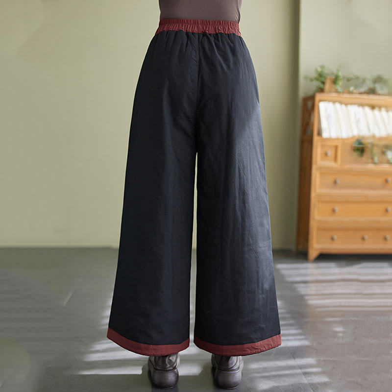 Pantaloni larghi casual da donna Buddha Stones con tasche - image 1