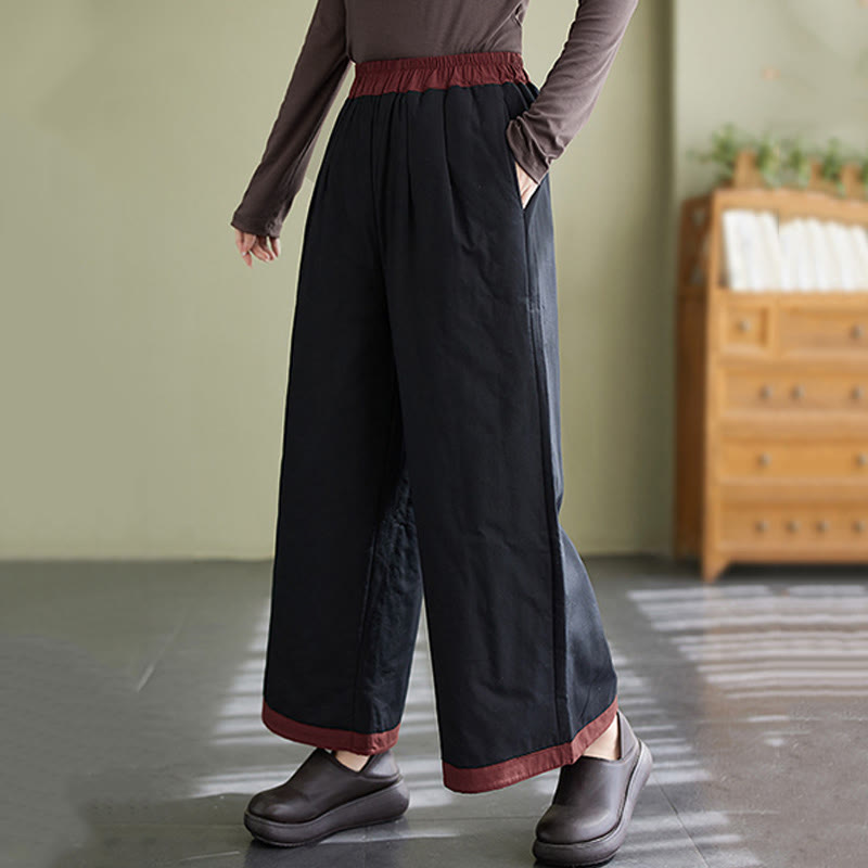Pantaloni larghi casual da donna Buddha Stones con tasche - image 4