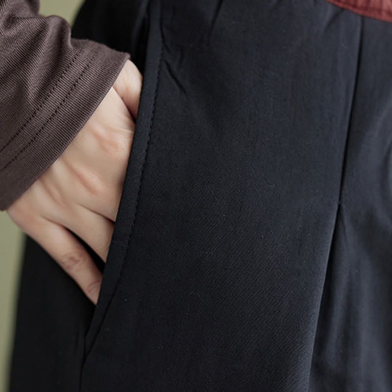 Pantaloni larghi casual da donna Buddha Stones con tasche - image 7