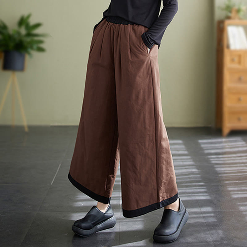 Pantaloni larghi casual da donna Buddha Stones con tasche - image 12