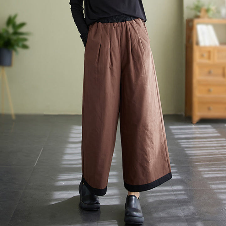 Pantaloni larghi casual da donna Buddha Stones con tasche - image 11