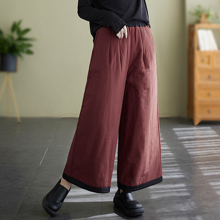 Pantaloni larghi casual da donna Buddha Stones con tasche - image 18