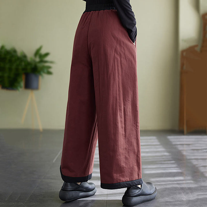 Pantaloni larghi casual da donna Buddha Stones con tasche - image 20