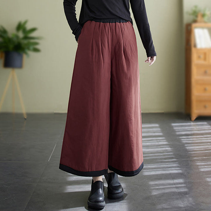 Pantaloni larghi casual da donna Buddha Stones con tasche - image 17