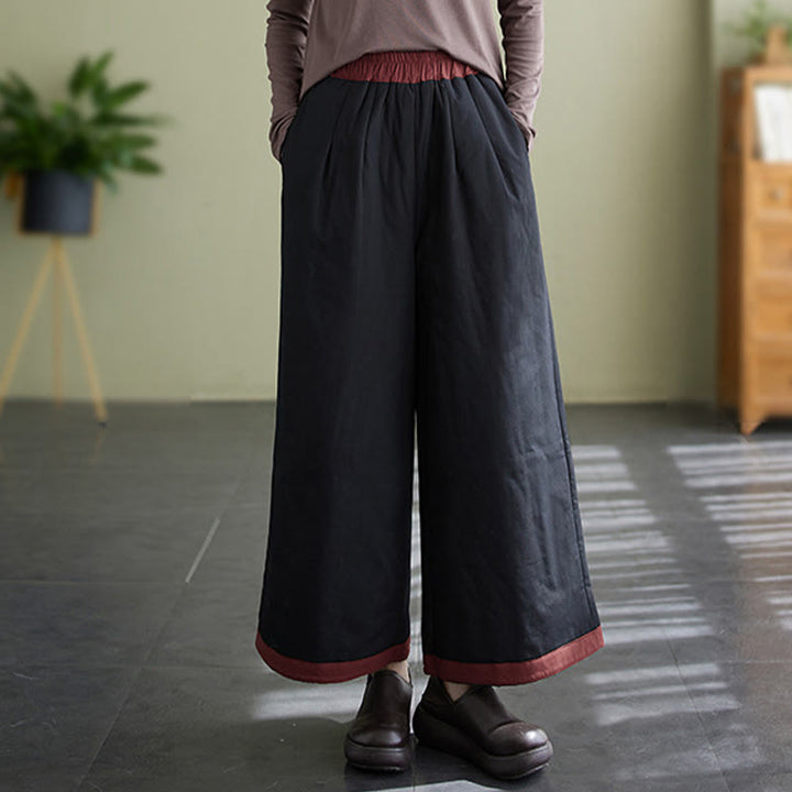 Pantaloni larghi casual da donna Buddha Stones con tasche - image 2