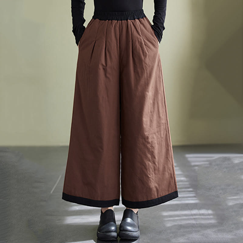 Pantaloni larghi casual da donna Buddha Stones con tasche - Cioccolato - US8-10, UK/AU12-14, EU40-42 (2XL) - image 9