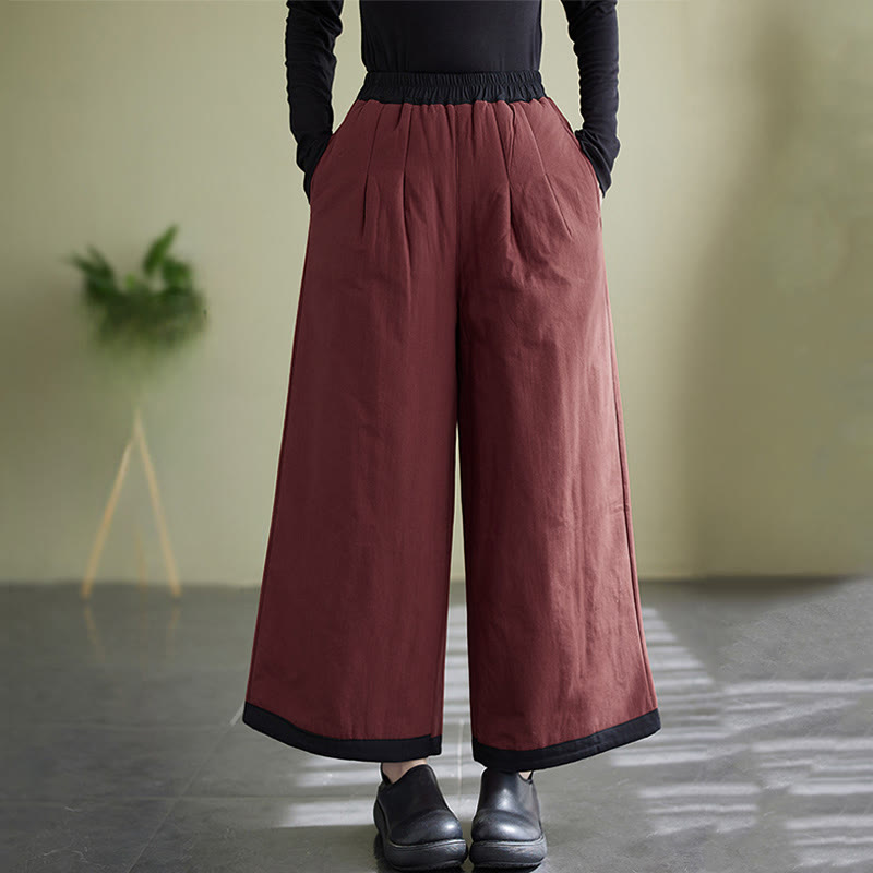 Pantaloni larghi casual da donna Buddha Stones con tasche - image 16