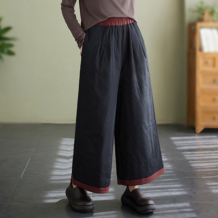 Pantaloni larghi casual da donna Buddha Stones con tasche - image 3