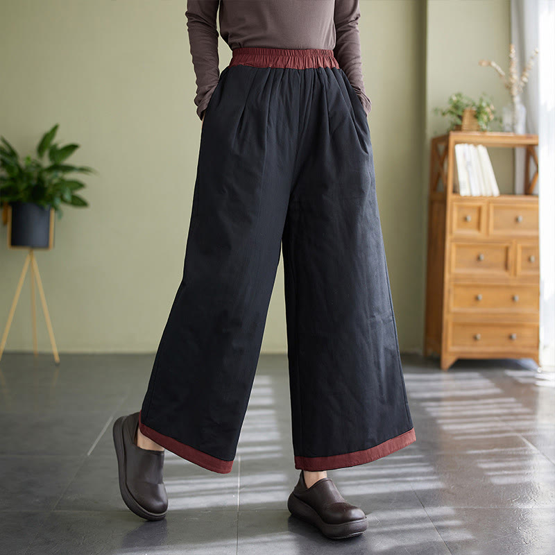Pantaloni larghi casual da donna Buddha Stones con tasche - Nero - US8-10, UK/AU12-14, EU40-42 (2XL) - image 0