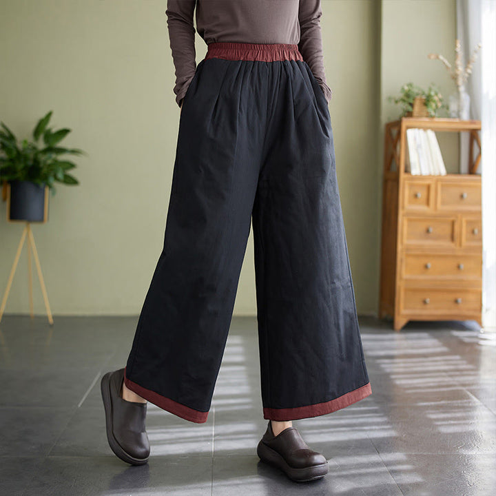 Pantaloni larghi casual da donna Buddha Stones con tasche - Nero - US8-10, UK/AU12-14, EU40-42 (2XL) - image 0