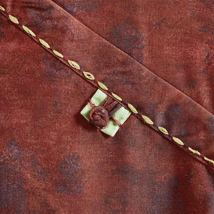 Camicia da donna a maniche lunghe con scollo a V e motivo floreale stampato Buddha Stones Spring - image 16