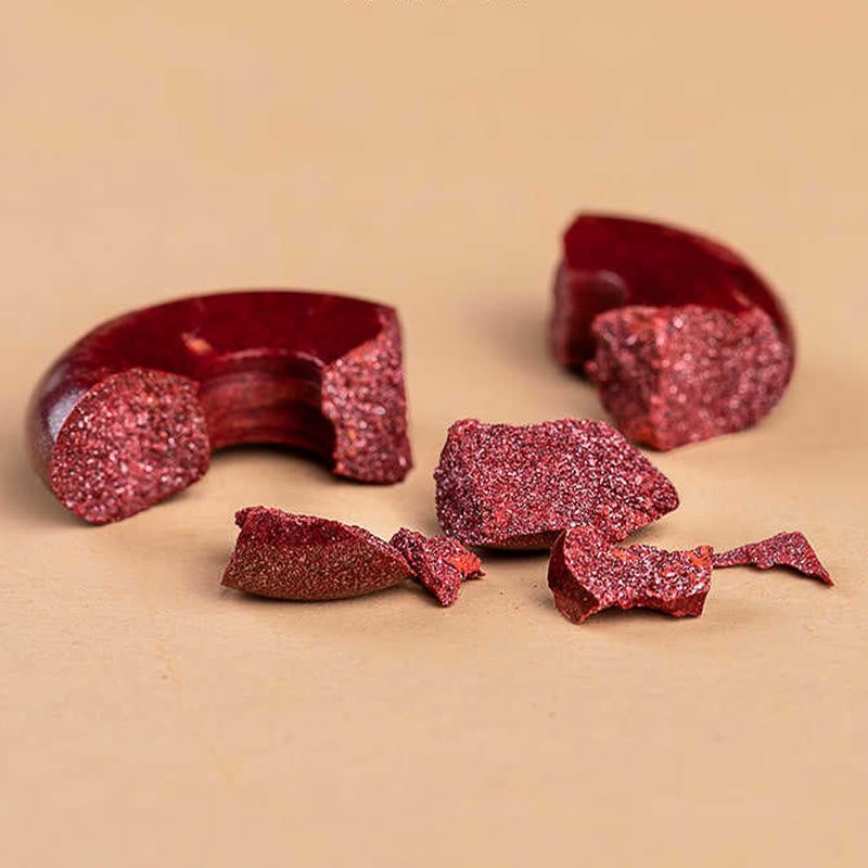 Bracciale con treccia di collegamento in argento sterling 925 con fibbia della pace in cinabro Buddha Stones - image 17