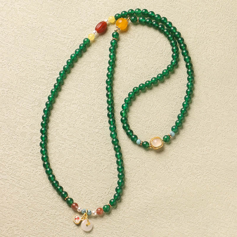 Buddha Stones Fibbia della Pace Agata Verde Potere Supporto Tibet Mala - image 3