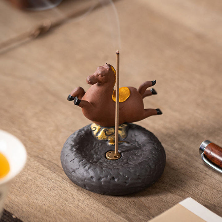 Buddha Stones Anno del Cavallo 2026 Decorazione per la casa Bruciatore di incenso - image 3