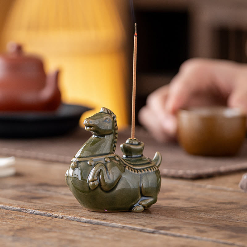 Buddha Stones Anno del Cavallo 2026 Lingotto di Capodanno Bruciatore di Incenso della Fortuna - image 2