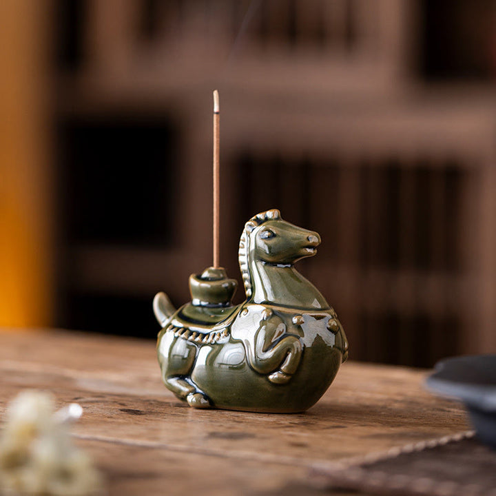Buddha Stones Anno del Cavallo 2026 Lingotto di Capodanno Bruciatore di Incenso della Fortuna - image 4