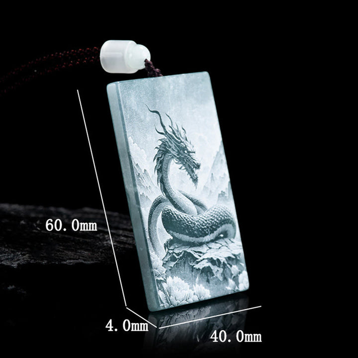 Buddha Stones Anno del Cavallo Zodiaco Cinese Incisione Giada Abbondanza Collana Pendenti - image 17