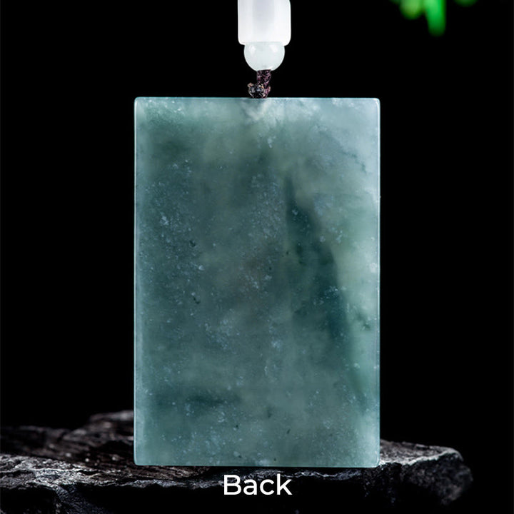 Buddha Stones Anno del Cavallo Zodiaco Cinese Incisione Giada Abbondanza Collana Pendenti - image 24