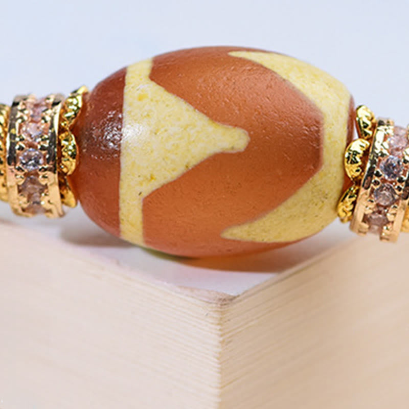 Braccialetto delle benedizioni con perline di vetro Dzi Buddha Stones Liuli - image 17