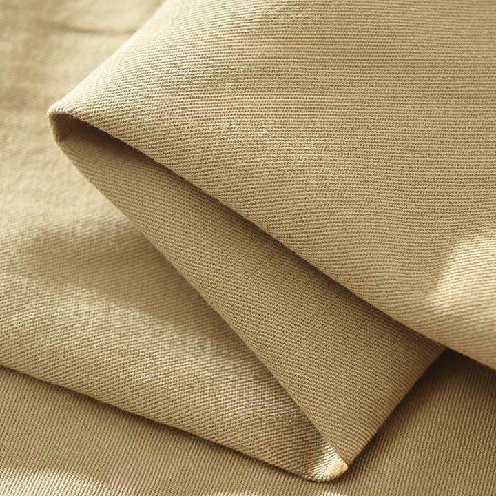 Camicia da uomo in cotone a maniche lunghe con colletto rialzato, semplice, tinta unita, con bottoni, Buddha Stones - image 4