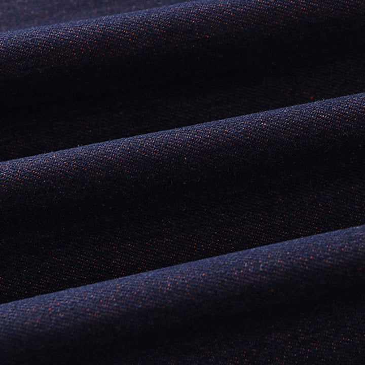 Giacca da uomo in denim e cotone con maniche a tre quarti, aperta sul davanti, con lacci Buddha Stones - image 10